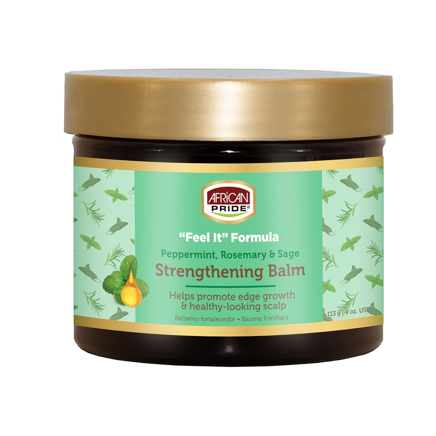 African Pride Feel It Formula, Hair Strengthening Balm 4oz